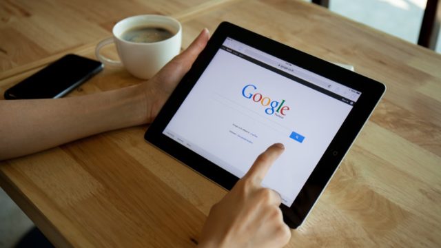 google logo on tablet