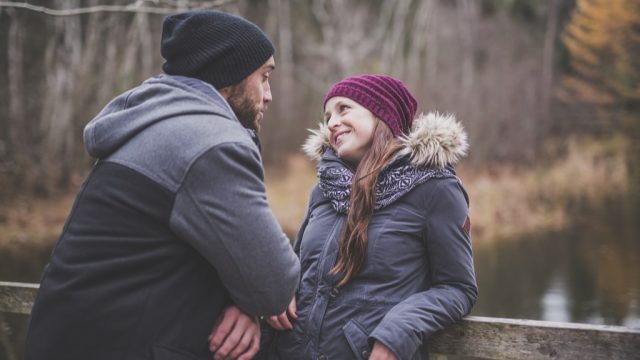 Couple outside