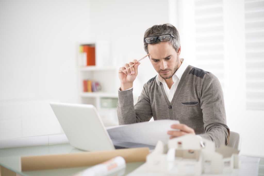 man thinking about riddle