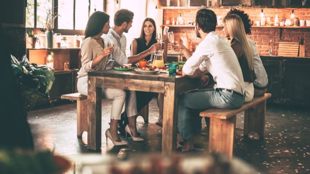 Couples dining together at a restaurant, double date ideas