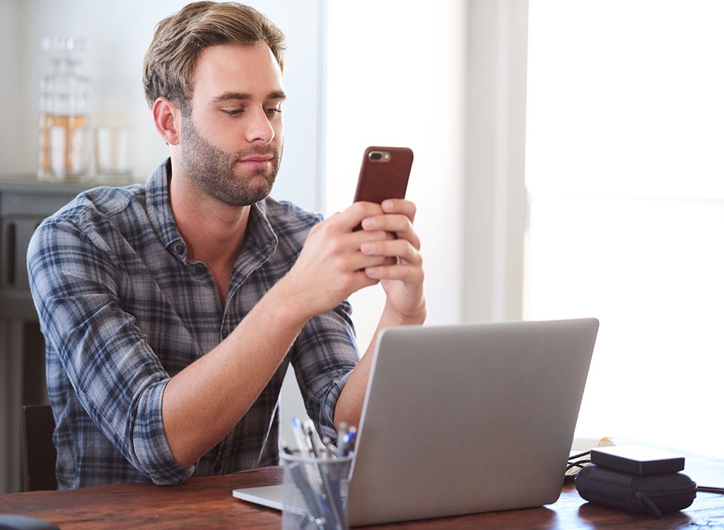 spending time on phone