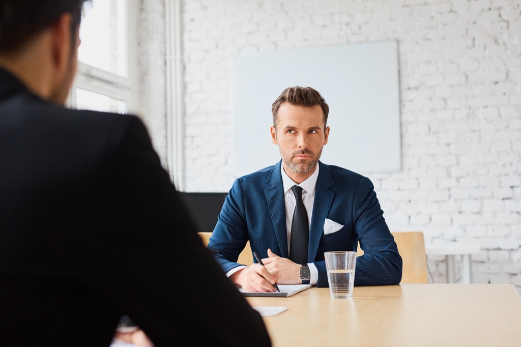 Job candidate, recruiting, interview, smart word