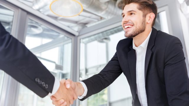 Job candidate in recruiting interview