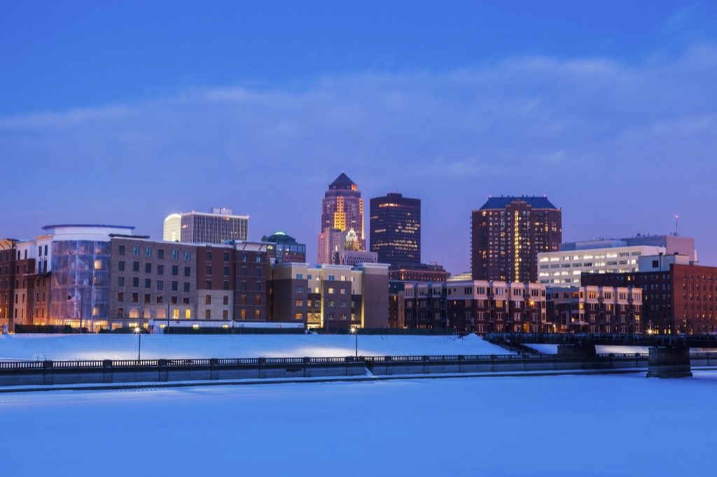Des Moines, drunkest cities, happiest cities, longest-living cities, best cities to buy a mansion