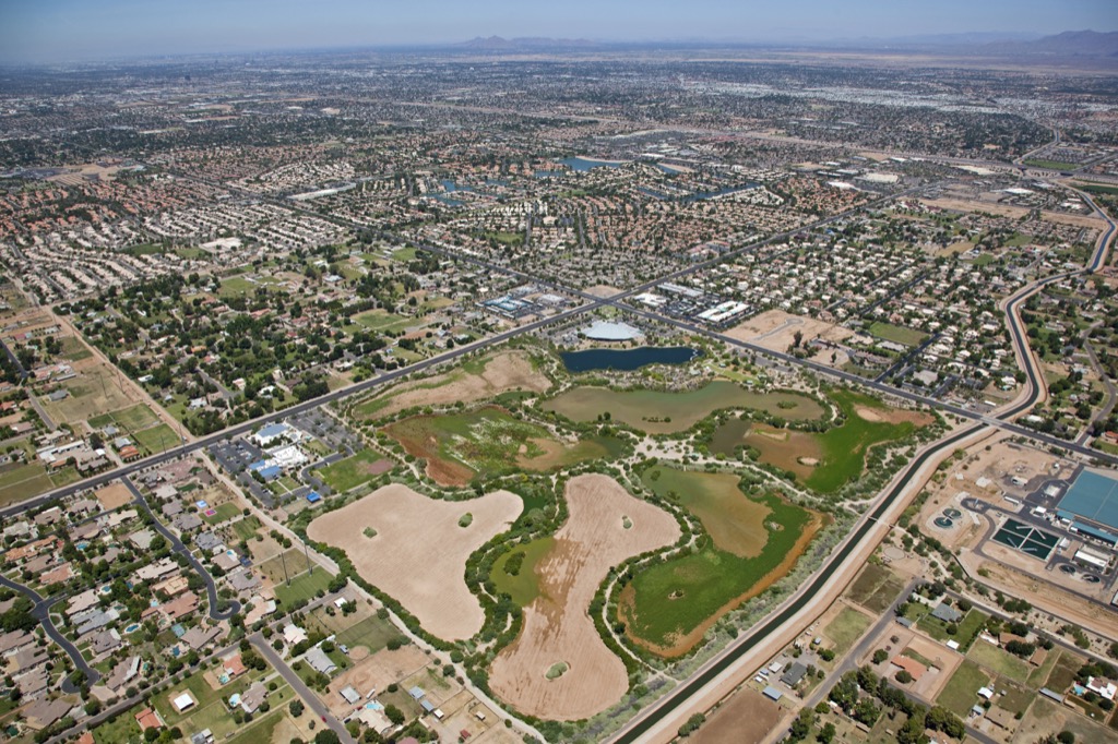 Gilbert, Arizona from above