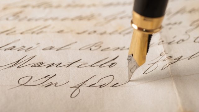 writing, right to left