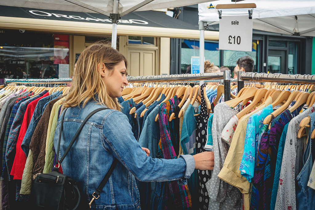woman buying clothes