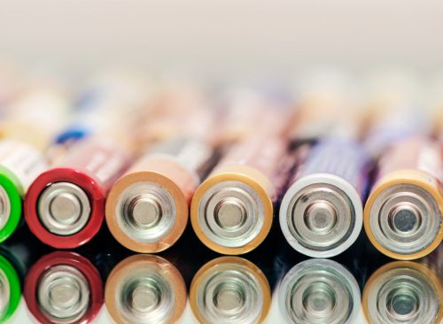 row of batteries