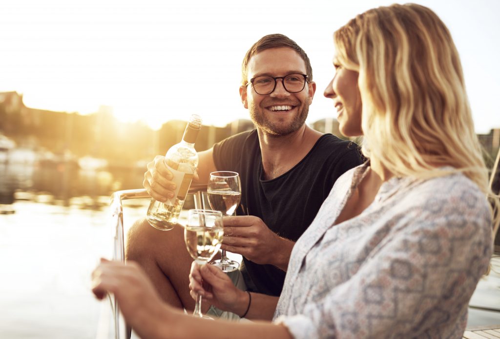 benefits of wine attractive couple