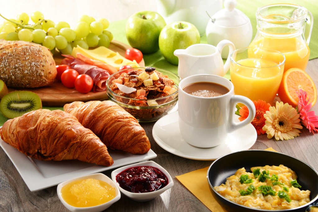 breakfast pastries and fruit on a table, weight loss motivation
