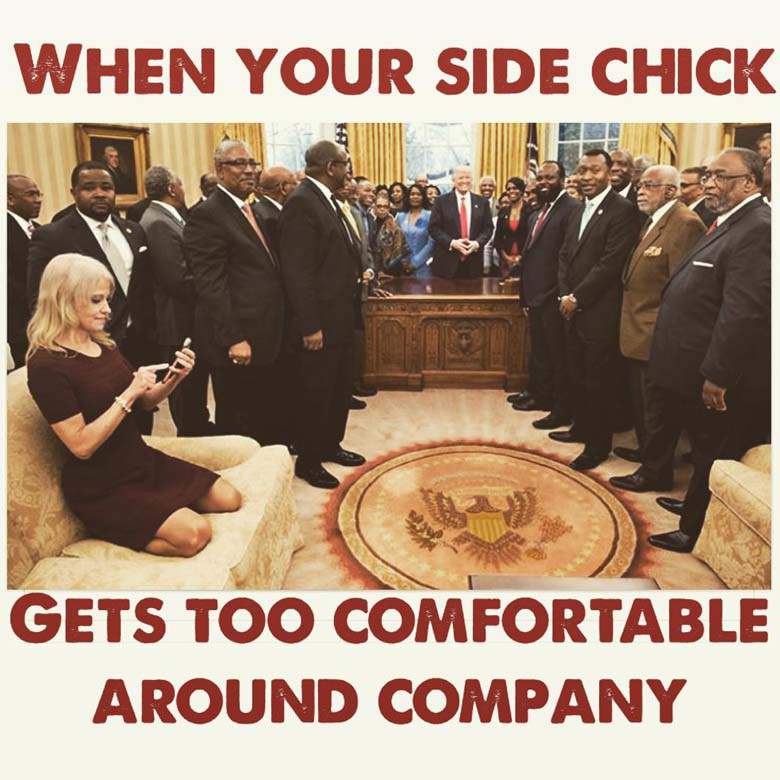 kellyanne conway on the couch biggest memes of 2017