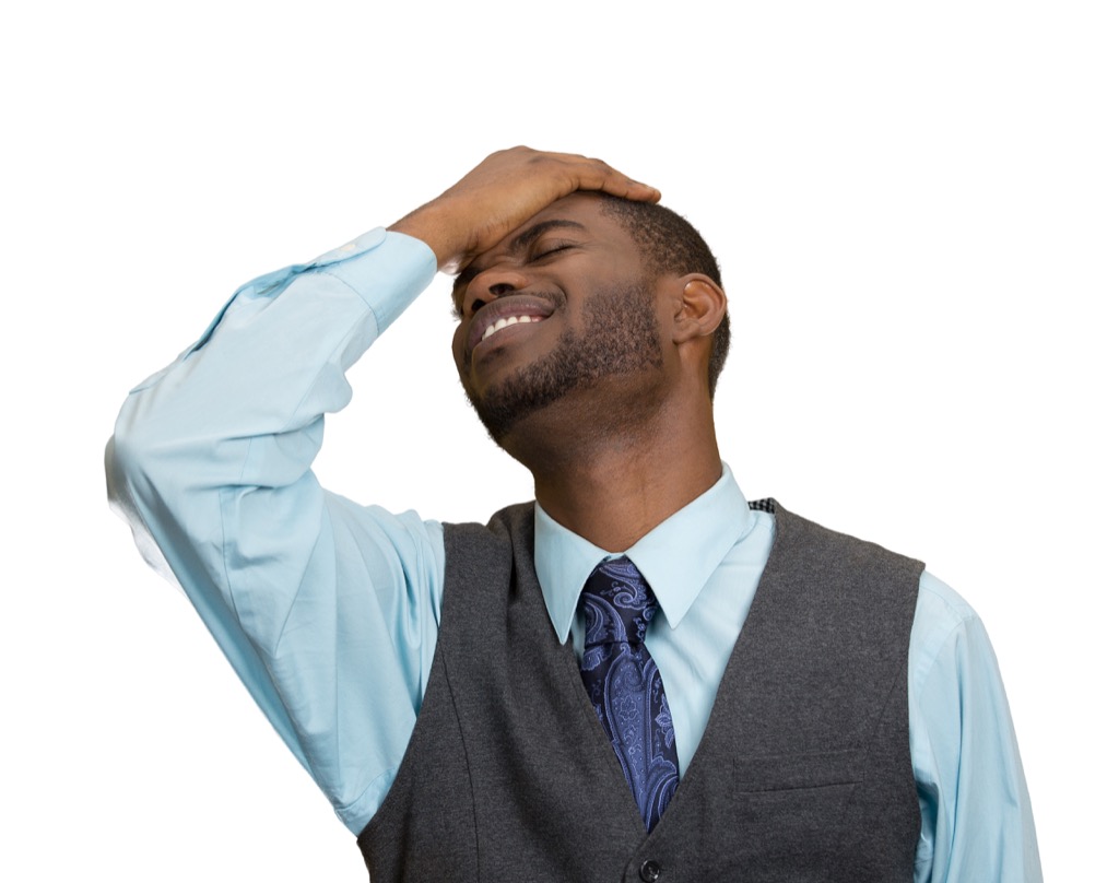 man frustrated when he understands riddle