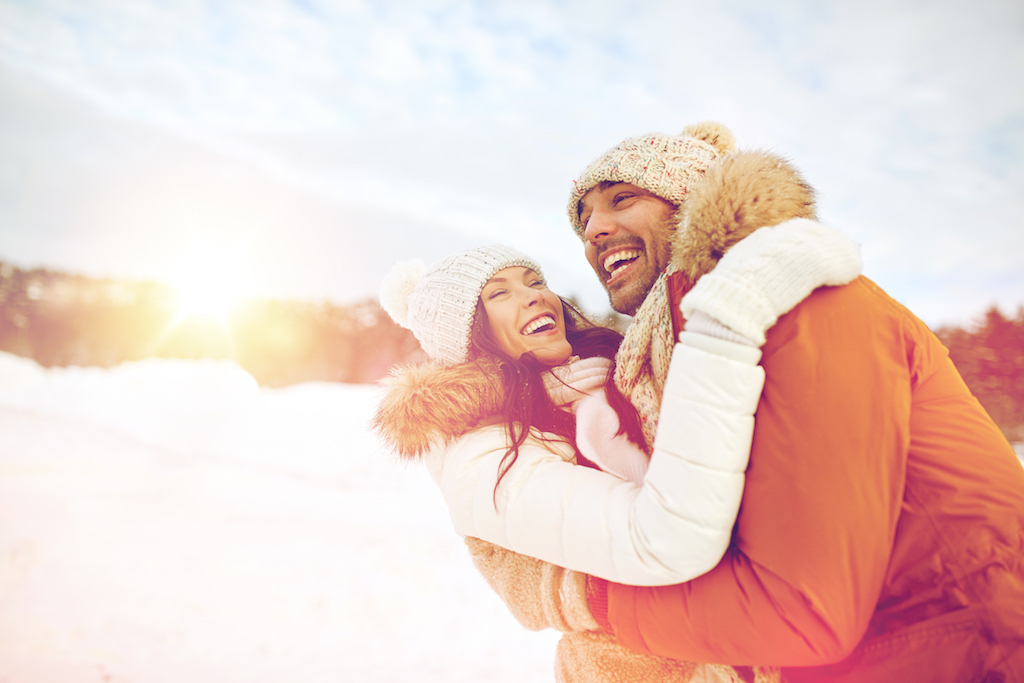 stay warm couple in winter