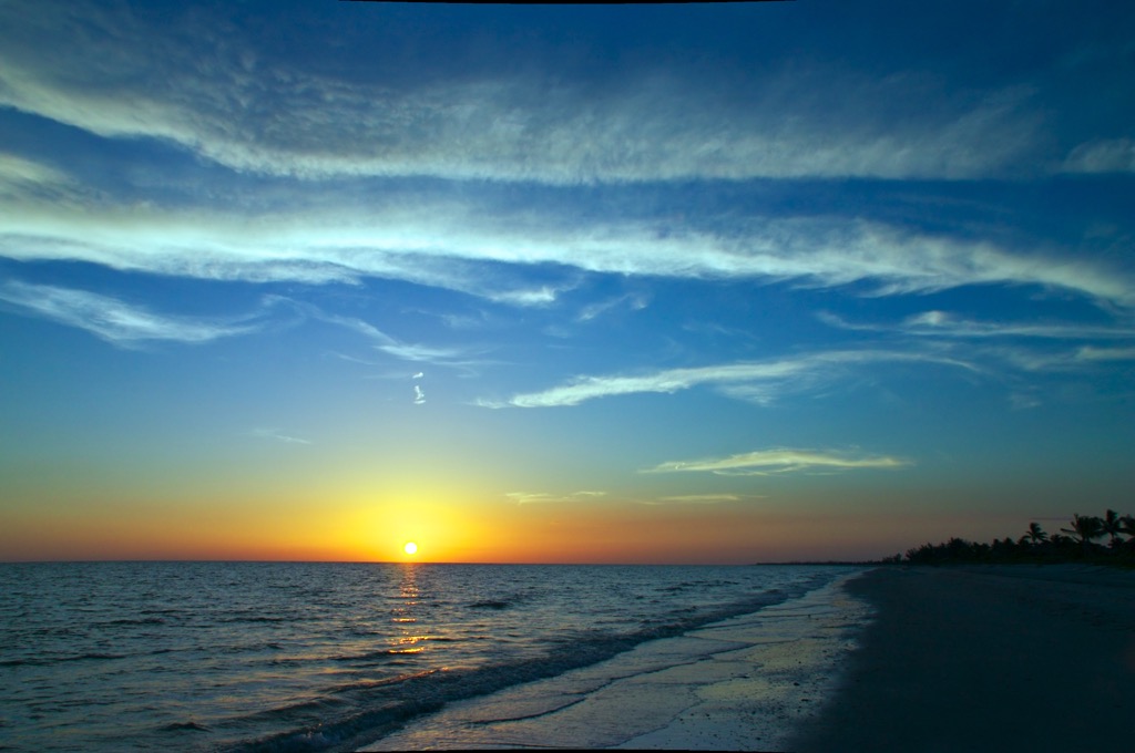 Sunset on the water