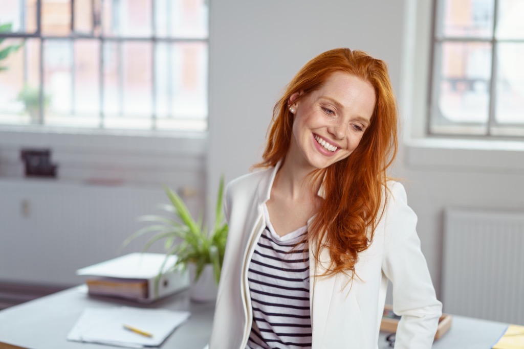 Woman with red hair