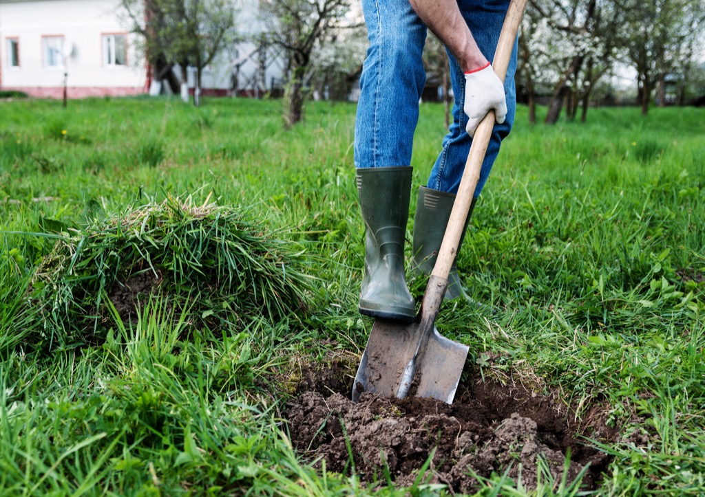 digging a hole to bury the bourbon 20 Old-Fashioned Wedding Traditions That Nobody Does Anymore