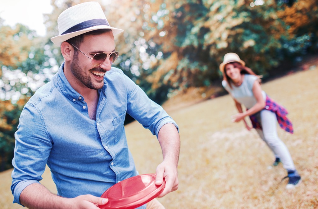 frisbee on lawn