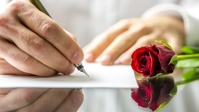 Man Writing Love Note Romance