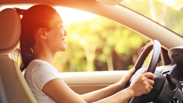 Woman driving