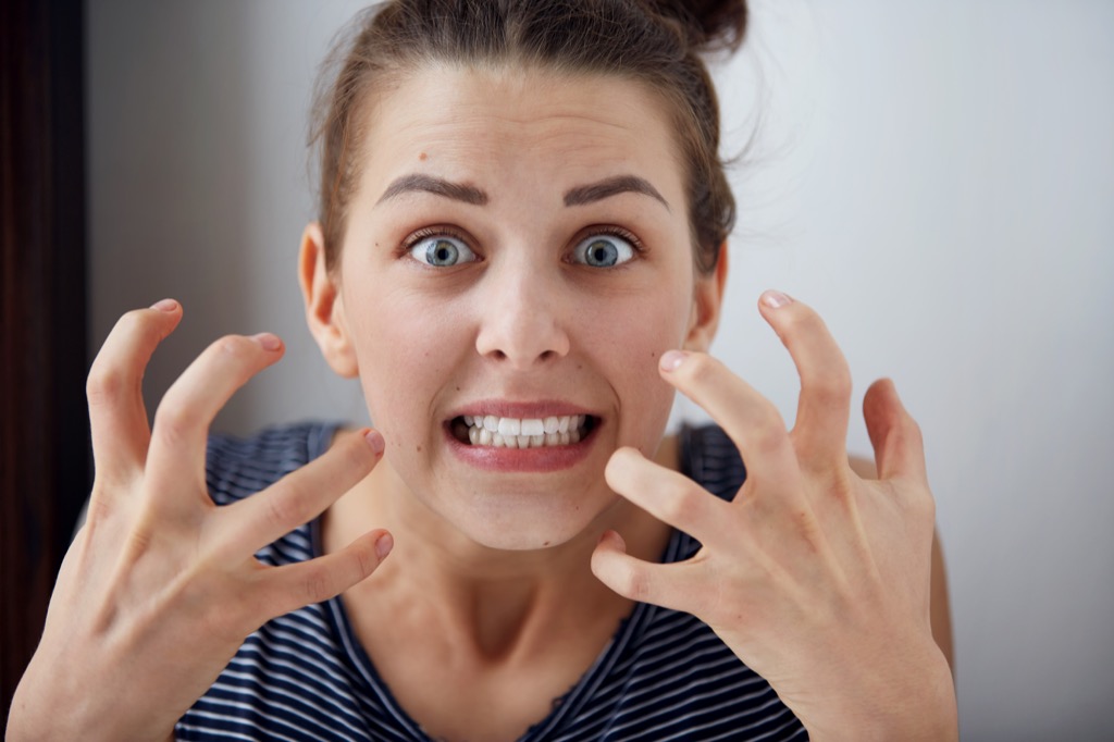 woman annoyed mad