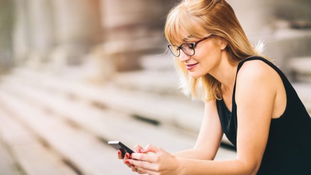 young woman on cell phone