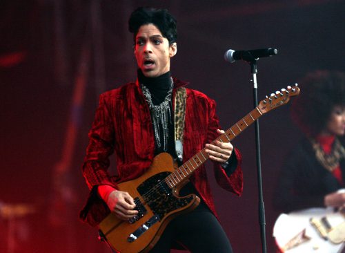 BUDAPEST, HUNGARY - AUG 9: The rock/ pop/ funk musician Prince in concert at the annual Sziget Festival in Budapest, Hungary, on Tuesday, August 9, 2011.