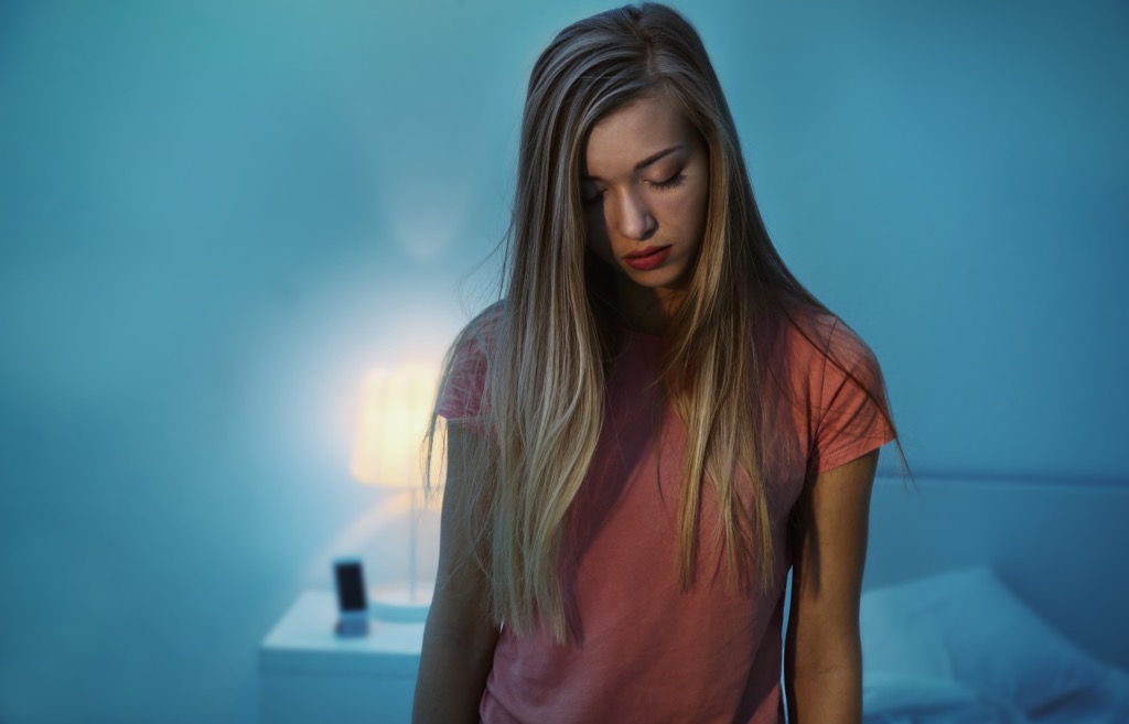 woman sleepwalking