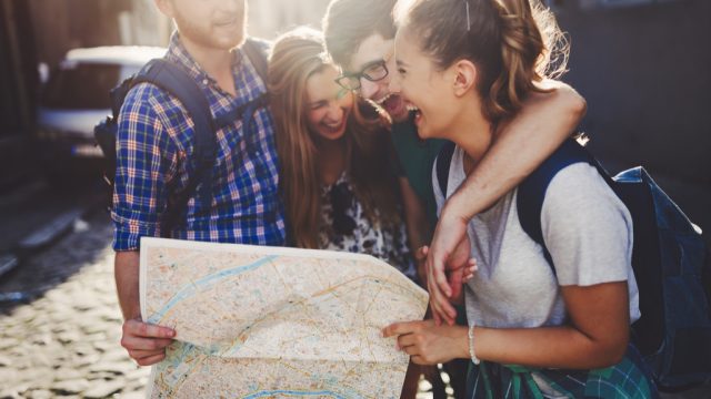 Tourists with Map