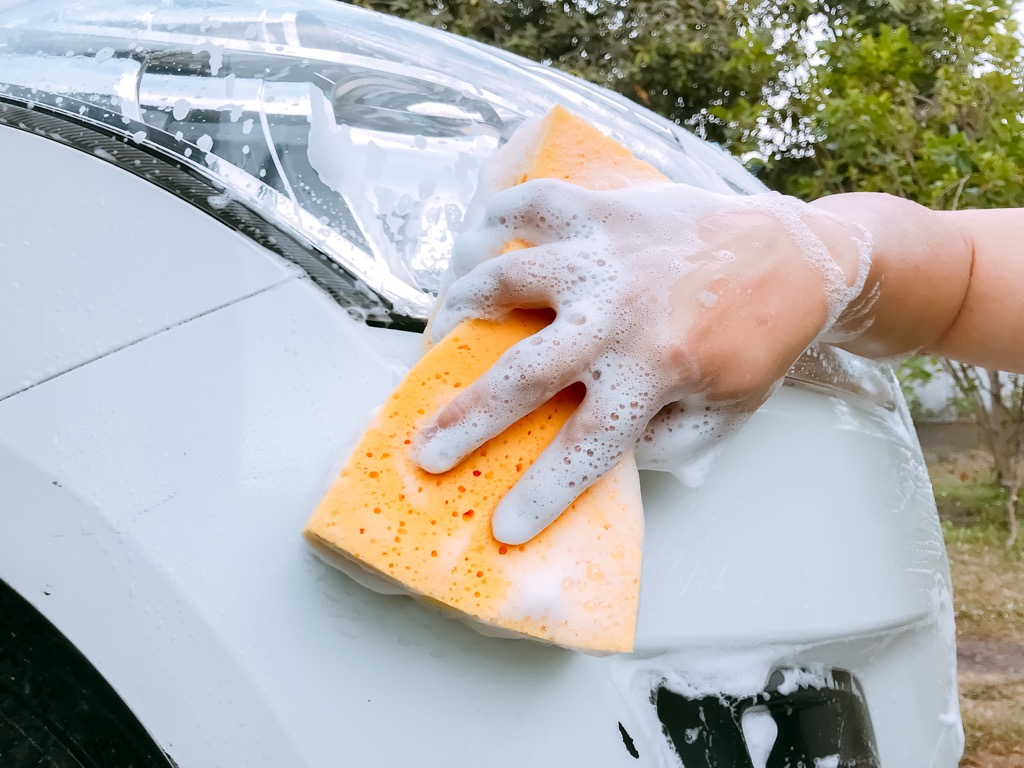 carwash outside in the summer 