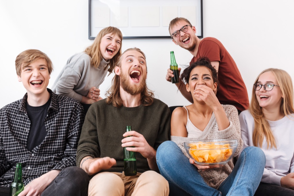 Friends Laughing at Joke