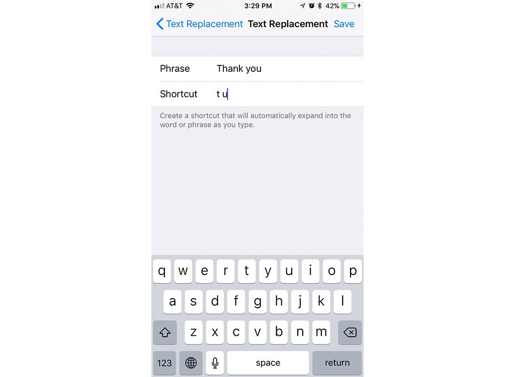iphone shortcut