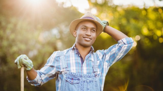 Young man farming clean jokes