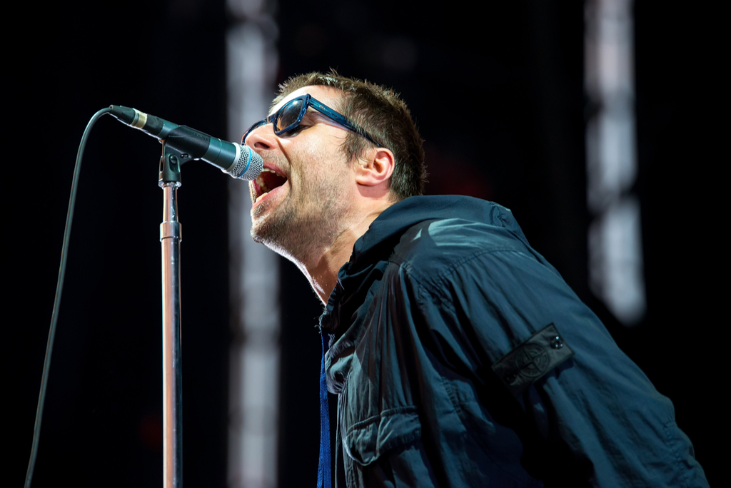 Liam Gallagher performing