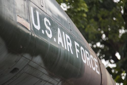 side of air force plane