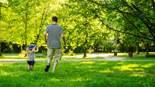 Dad at Park with Child