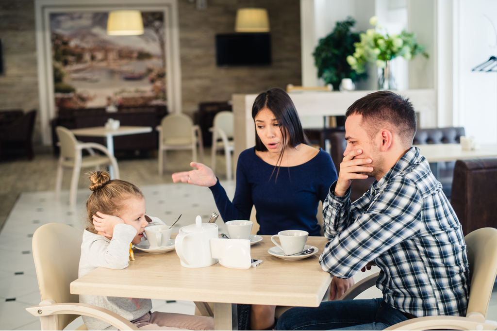 Dad Fighting with Daughter and Wife