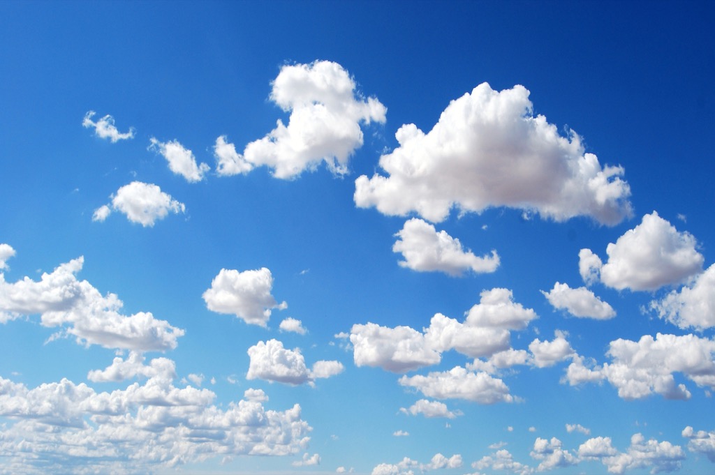 Blue sky with white clouds
