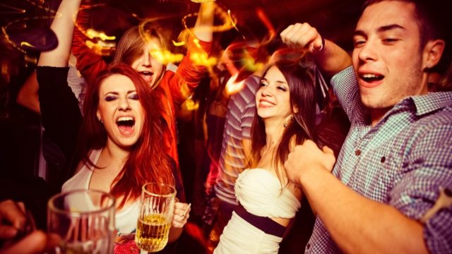 people dancing at the club, math jokes