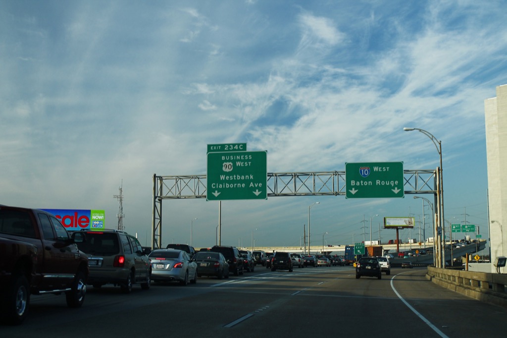 louisiana us90 busiest road in every state