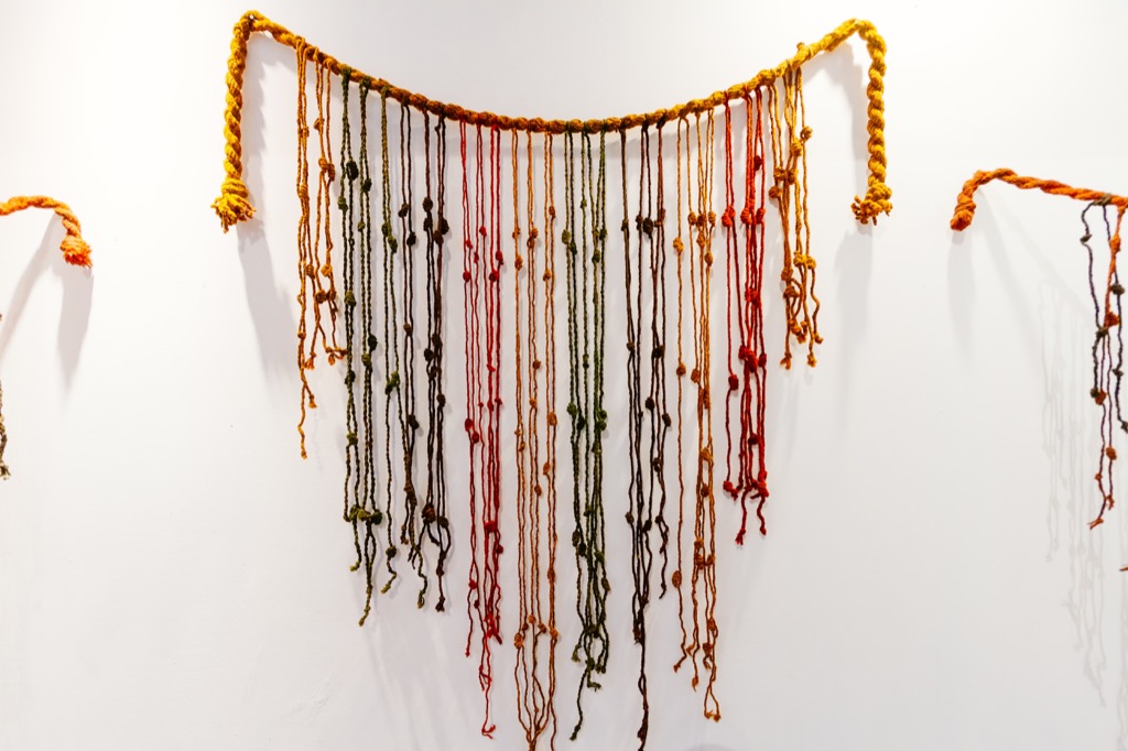 Knotted quipu wall art