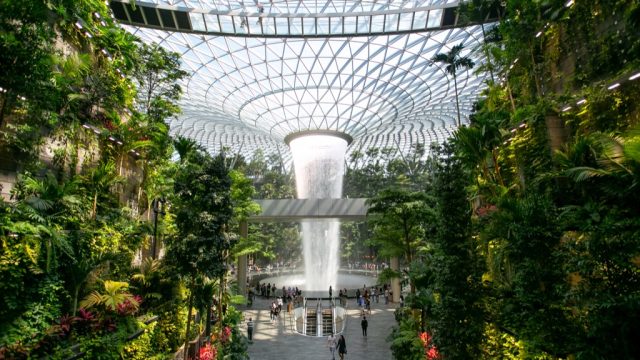 changi airport rain vortex
