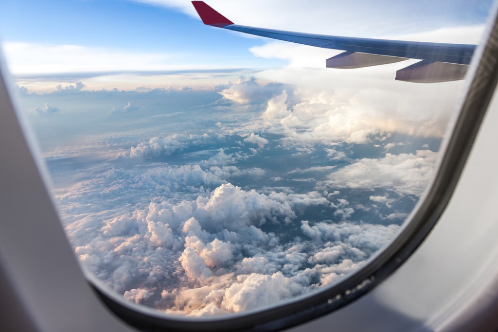 View from plane window