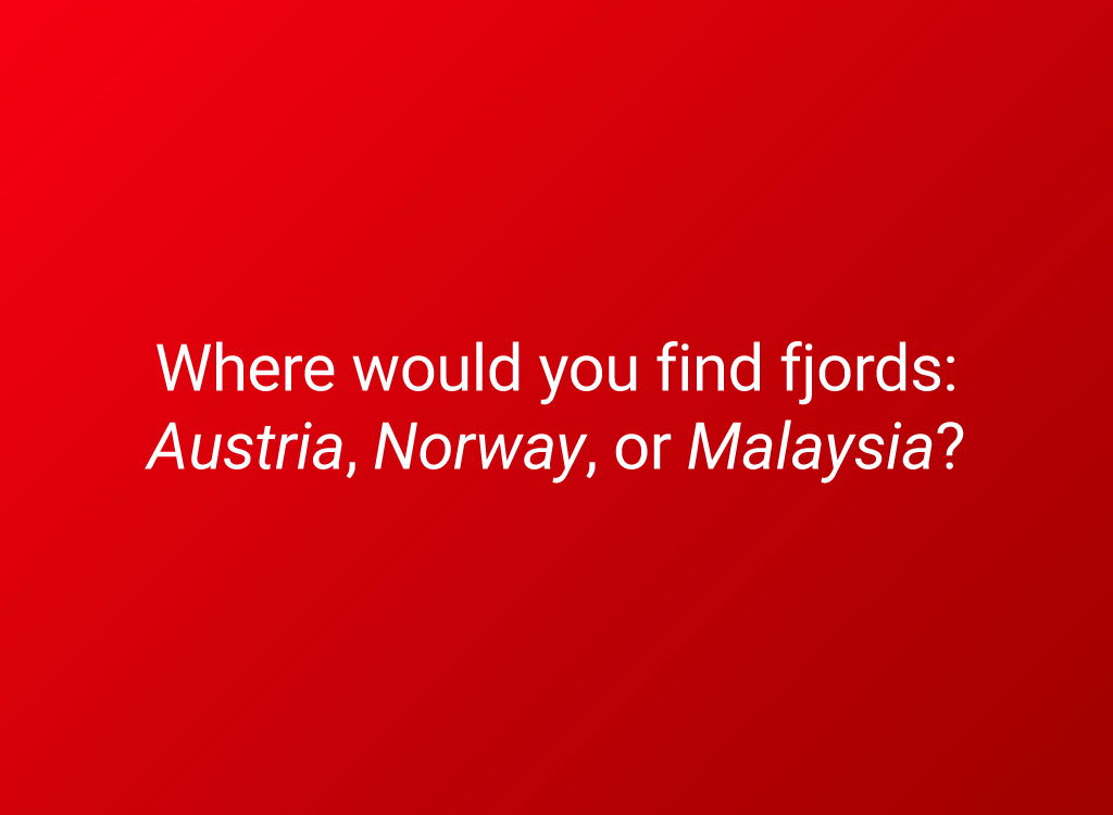 fjords question