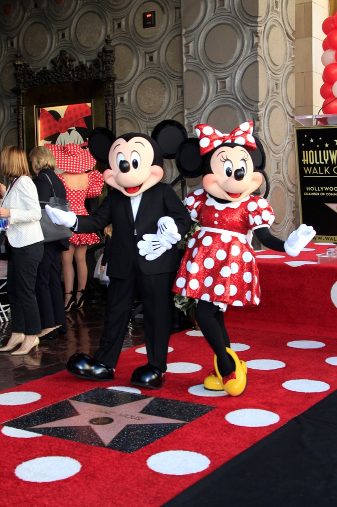 mickey mouse and minney mouse