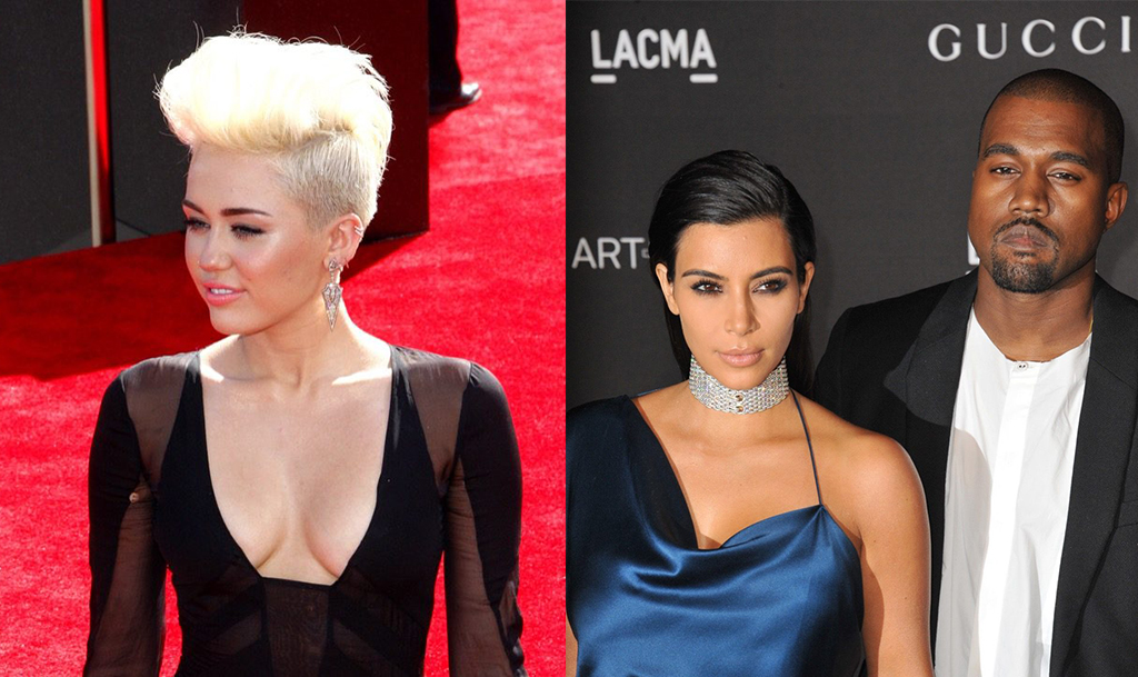 miley cyrus kim kardashian kanye west