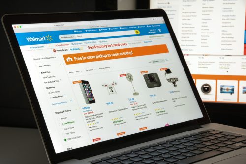 Walmart Website on laptop