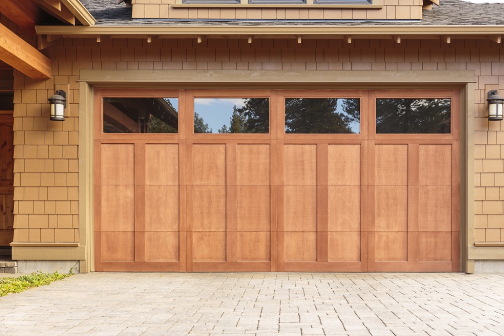 wooden garage door, home upgrades