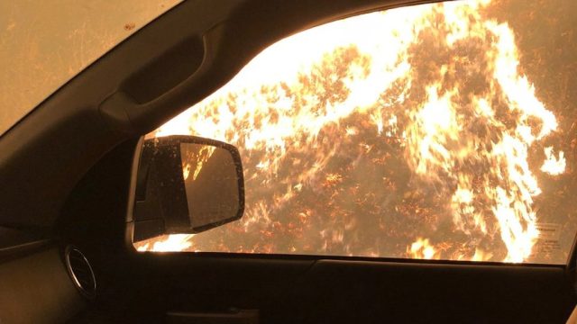allyn pierce drove through flames to help create a makeshift hospital for those injured in camp fire.
