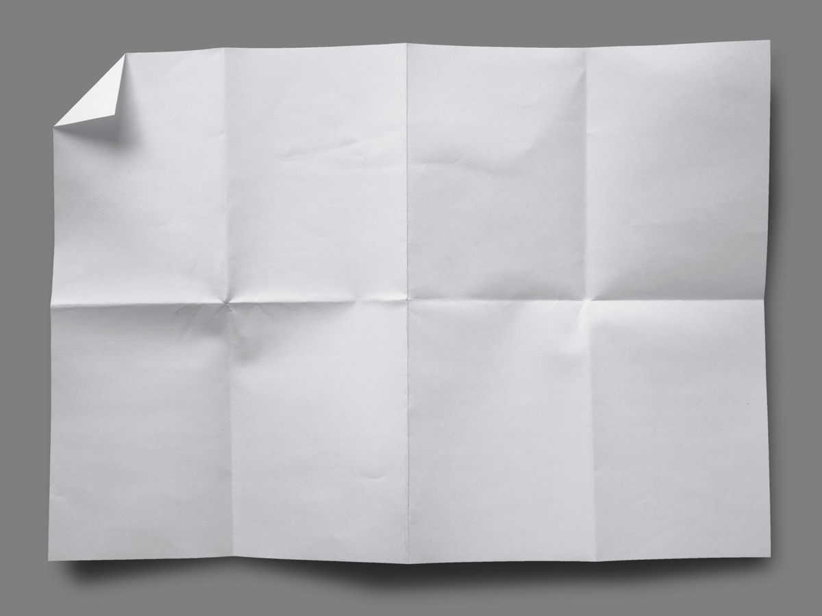 a folded piece of paper, mind-blowing facts