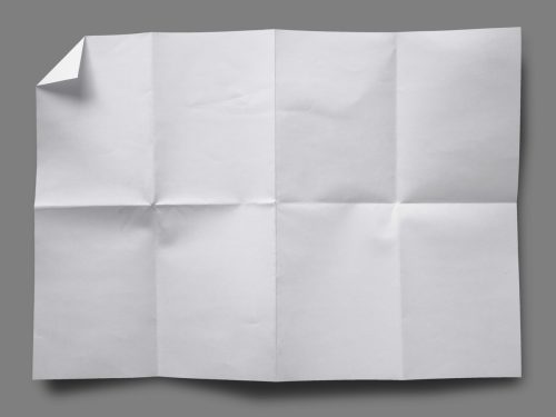 a folded piece of paper